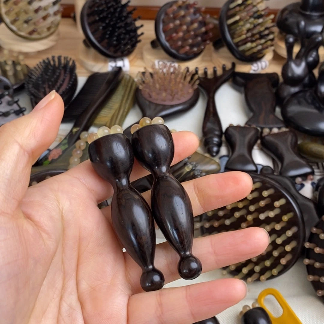 紫光檀按摩梳子按摩