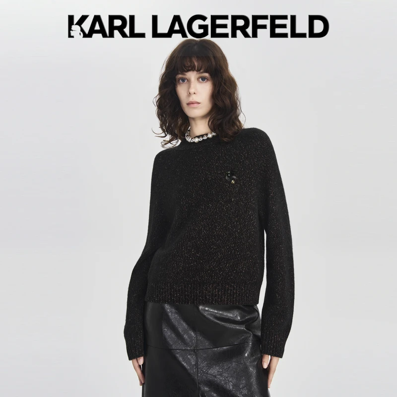 【阳光专属】KARLLAGERFELD点点纱羊绒套头衫M27E2334