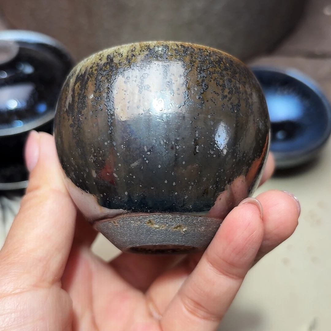 茶盏义兴龙窑建盏落灰烧12