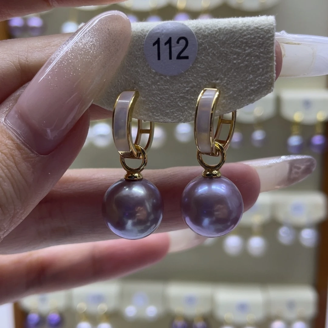 淡水珍珠耳饰银S925镶嵌