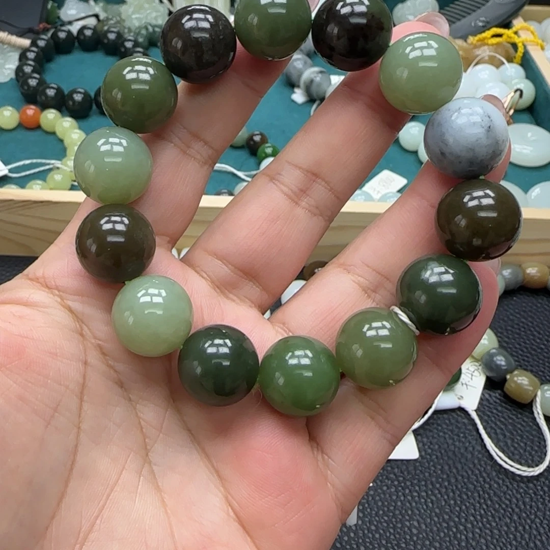 和田玉未镶嵌手链16