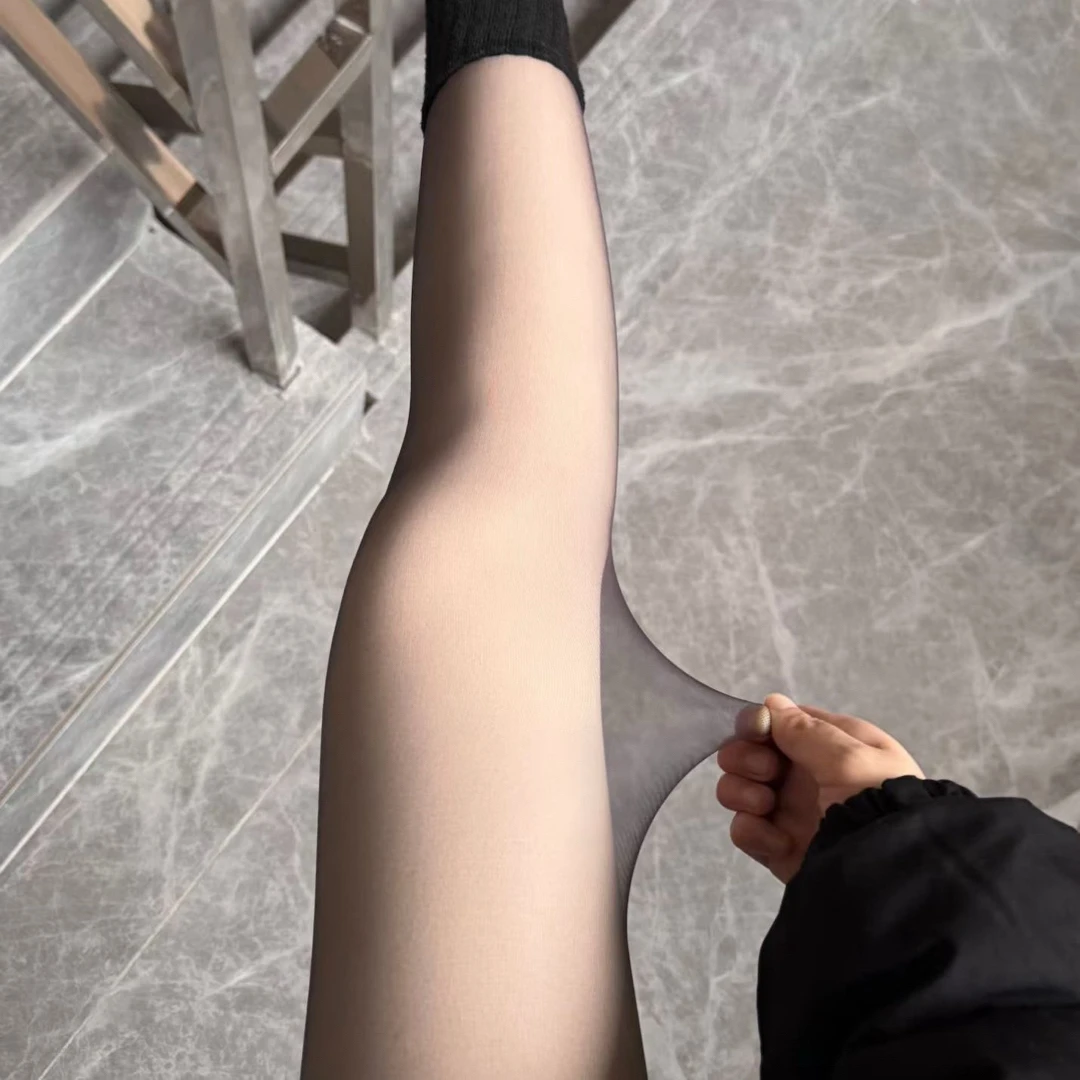 黑丝光腿神器薄款丝袜女秋加厚裸感自然冬加绒黑丝黑透肤打底裤袜