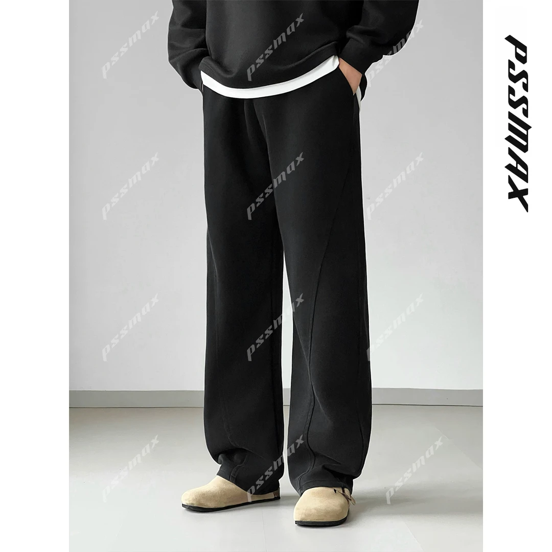 【现货】PSSMAX 胖俗俗【T台裤】2025秋冬新款显瘦显腿长老钱水洗卫裤