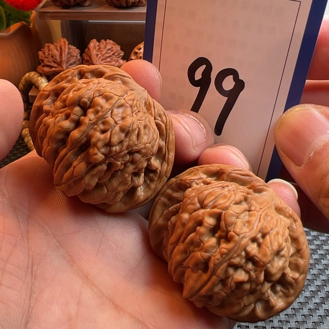 文玩核桃把件全品平谷四座楼44尺寸99号