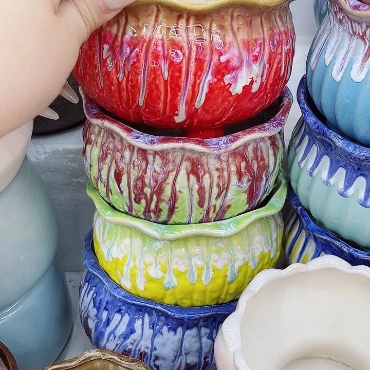 有孔.多肉陶瓷花盆！