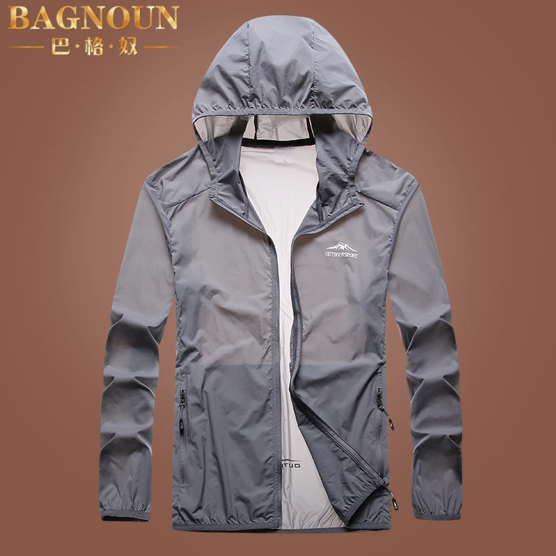 巴格奴防晒衣男士夏季新款时尚冰丝防紫外线薄款钓鱼透气皮肤上衣