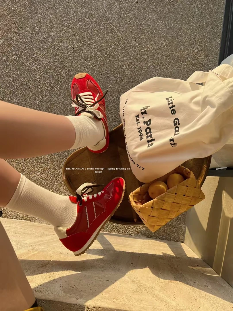 韩版德训鞋休闲百搭时尚休闲鞋潮流时尚休闲鞋厚底