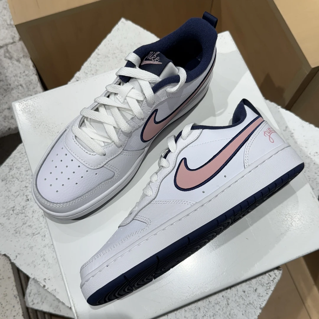 NIKE/耐克女款COURT（GS）轻便休闲百搭白色低帮运动板鞋DB3090-100