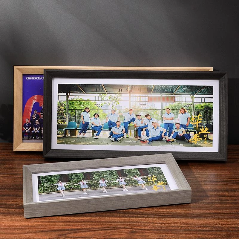 FAVMARTHA毕业照实木相框大合影装裱摆台简约长条形集体照洗照片