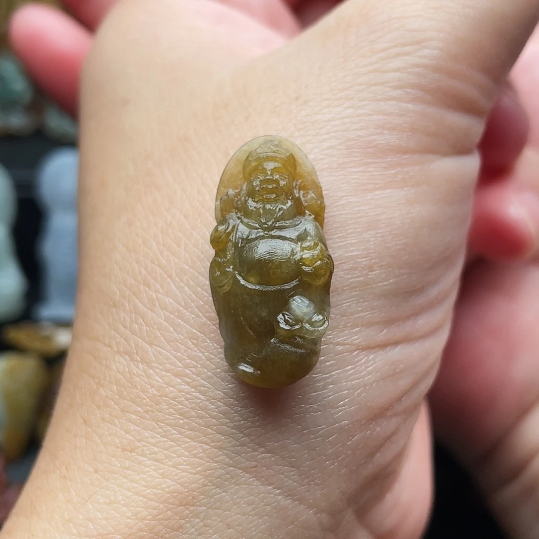 定制翡翠未镶嵌翡翠黄财神