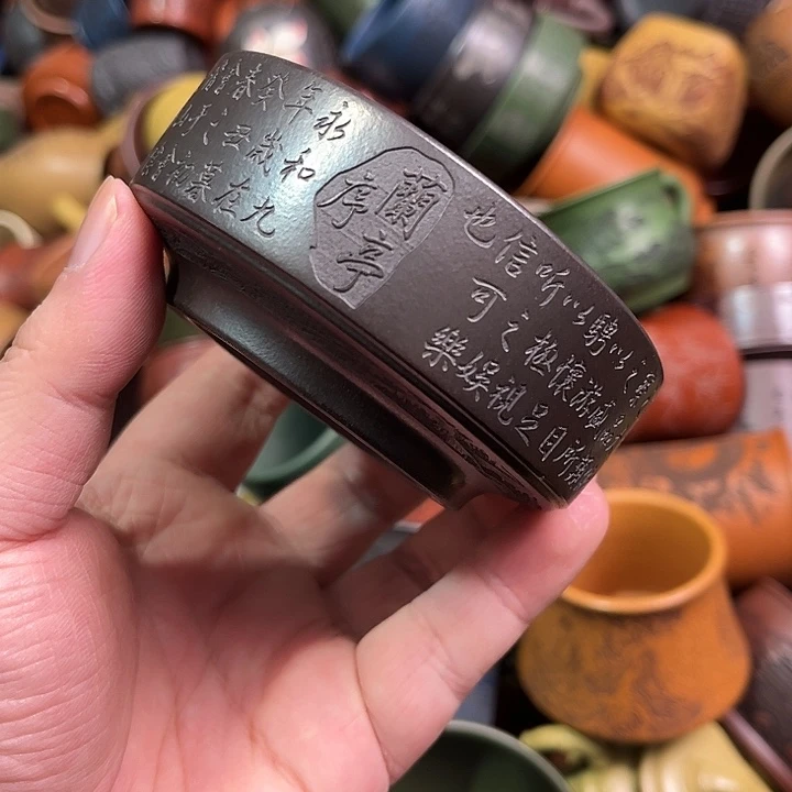 紫砂茶杯全手工紫砂主人杯