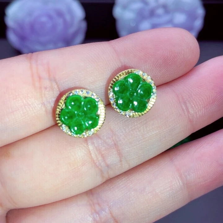 翡翠未镶嵌耳饰耳饰