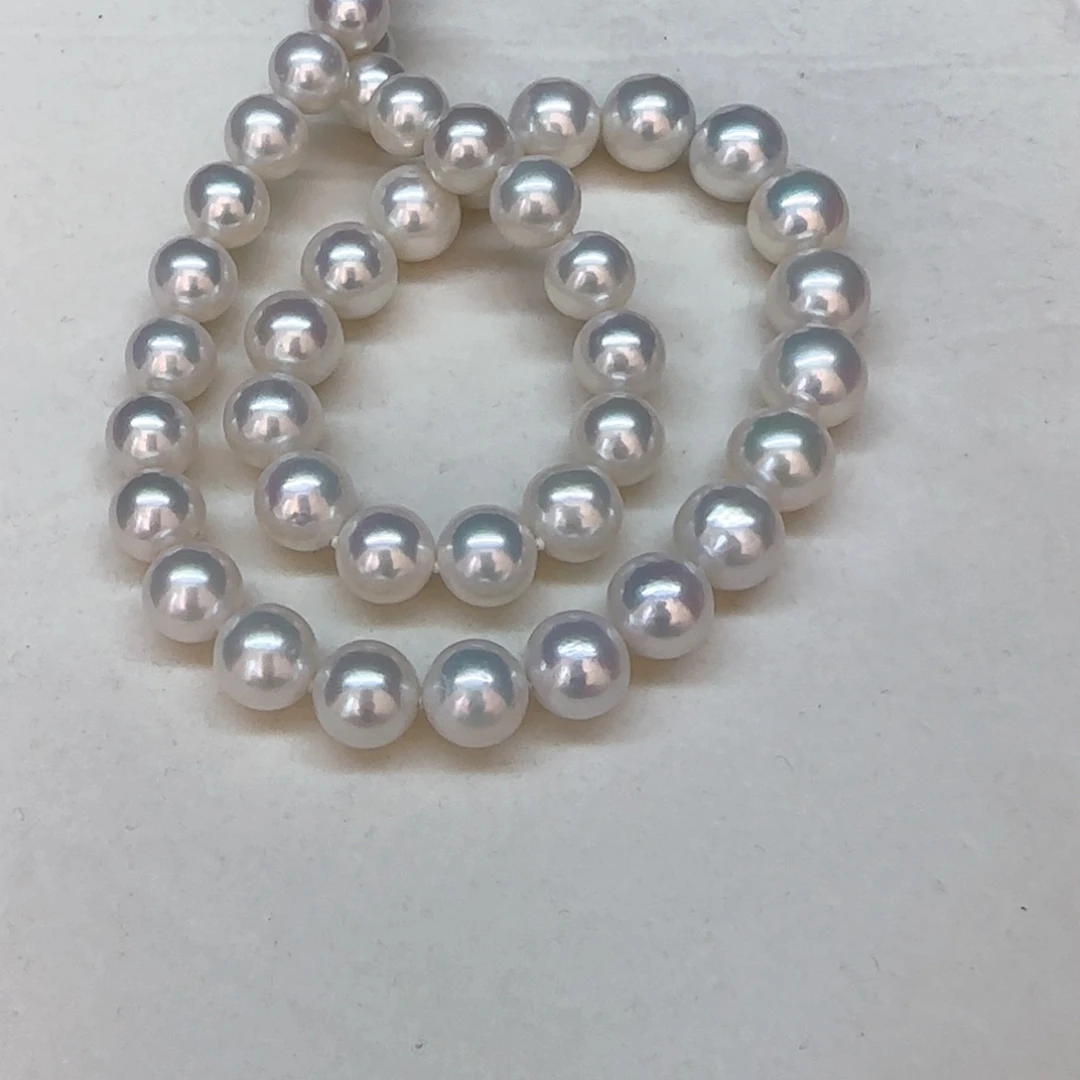 淡水珍珠银S925镶嵌项链