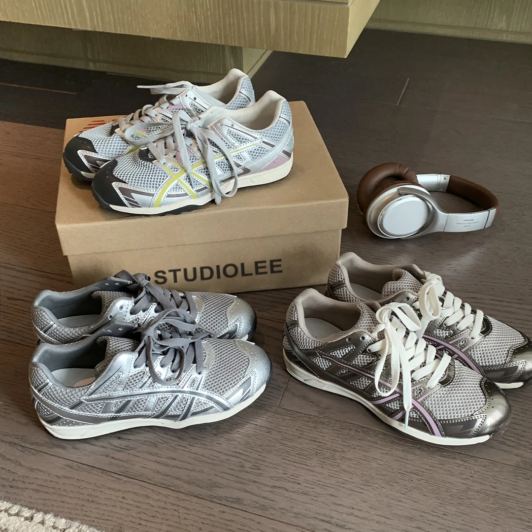 葡萄妈studiolee 新款美式运动风百搭网面拼接撞色老爹鞋女春