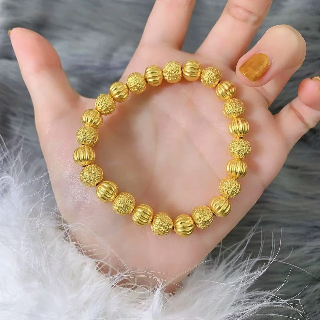 【伟新源】足金999  古法南瓜核桃珠手串18.08克