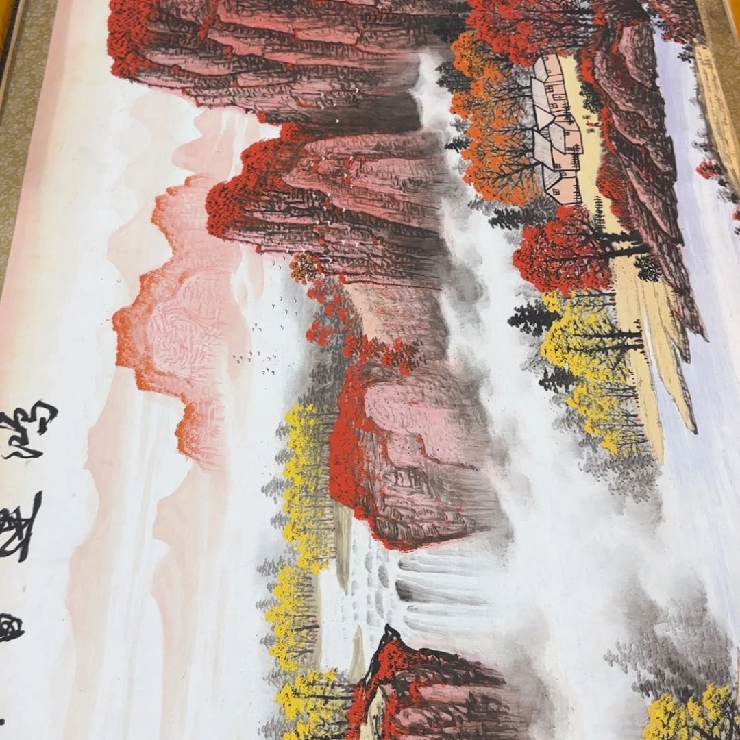 冷***朔国画QC原创横山水作品！带证书！限购一单