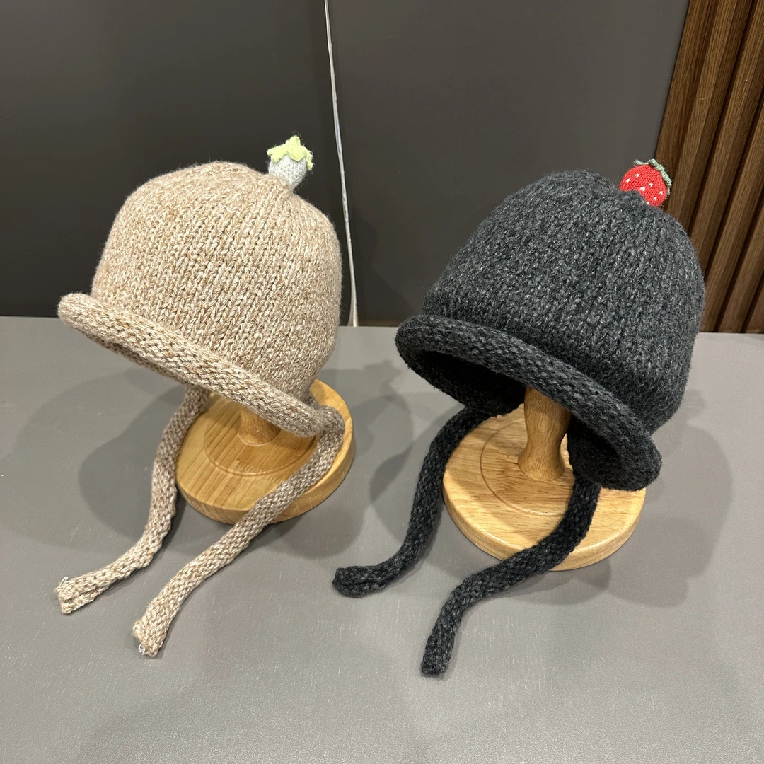 【小香风】儿童帽子秋冬季保暖护耳帽韩版个性针织帽洋气百搭针织帽