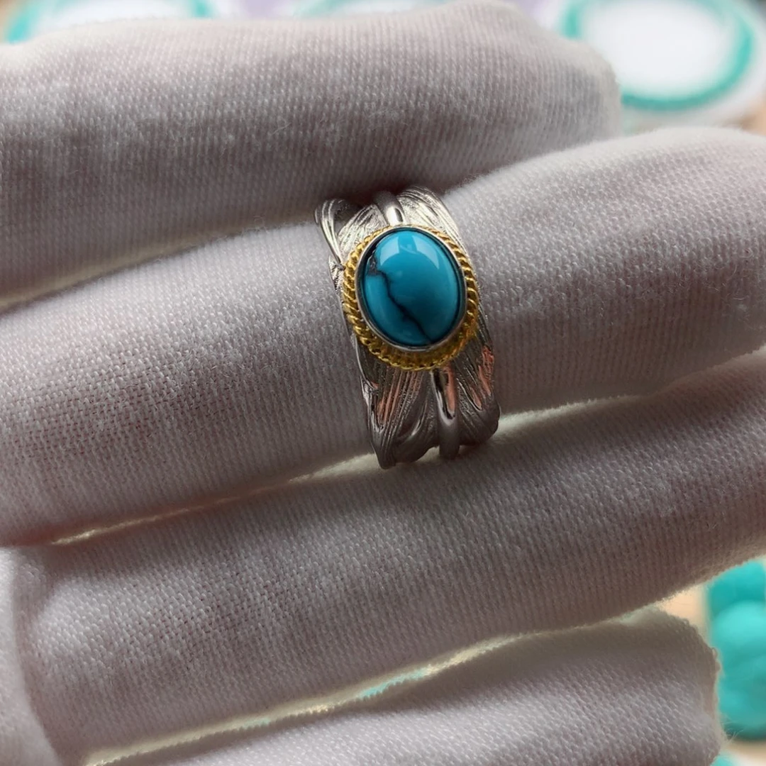 绿松石配饰银S925镶嵌