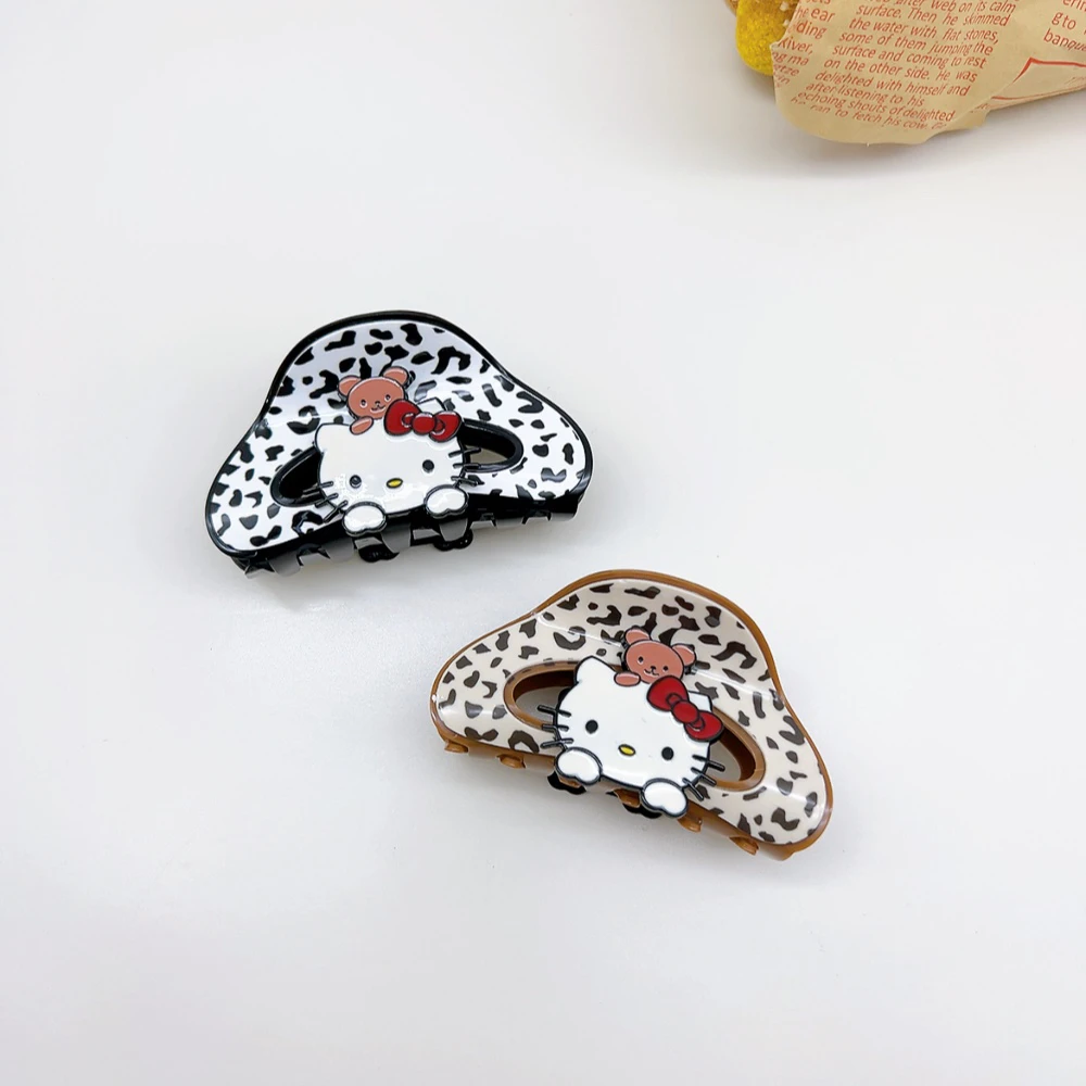 04434 好啊商店 豹纹KT抓夹一个，两色，长度9cm左右
