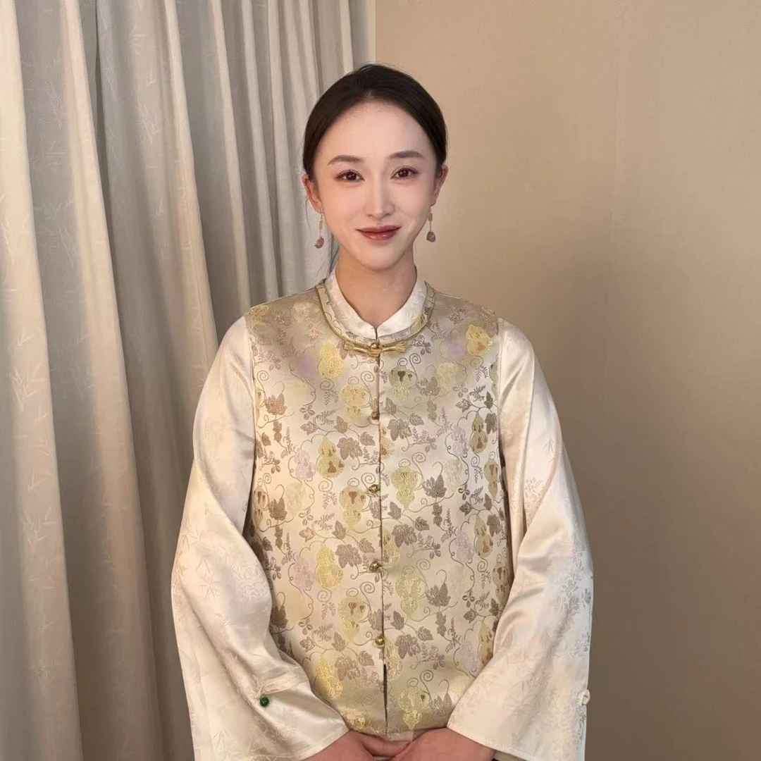【缠枝葫芦】2025新款新中式国风宋锦马甲DY-163