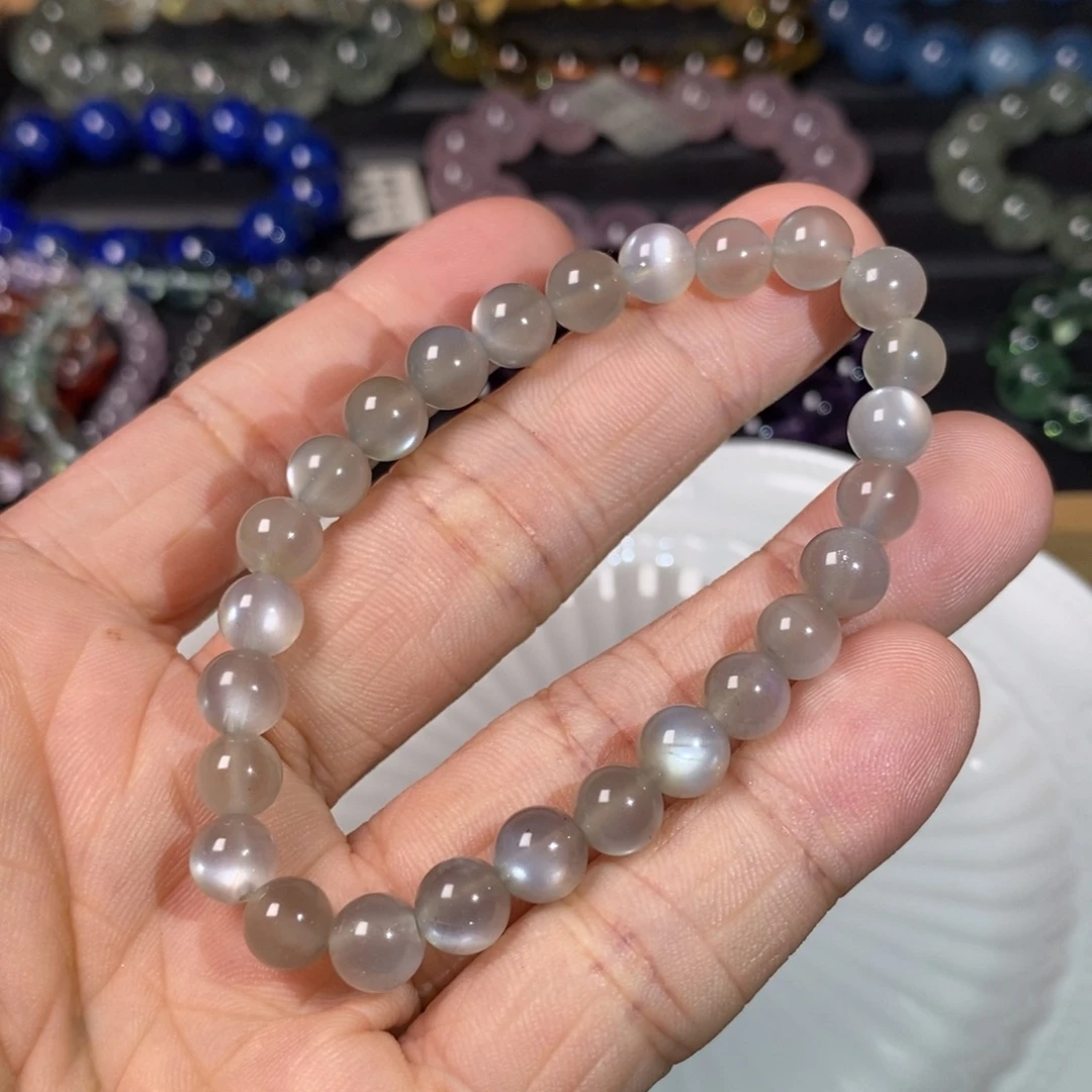 水晶未镶嵌手链银月光7.2mm