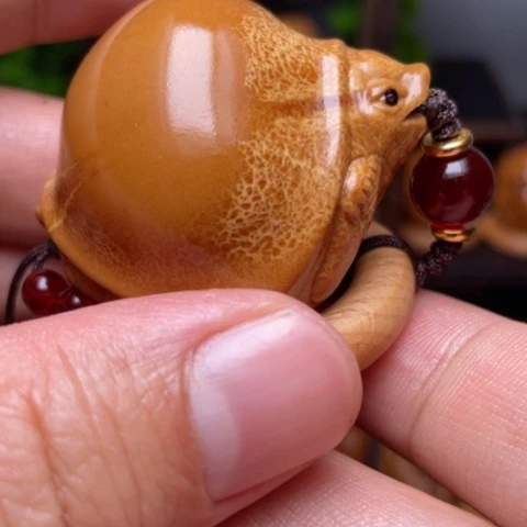 橄榄核把件金钱龟单子竹环穿配4.0左右