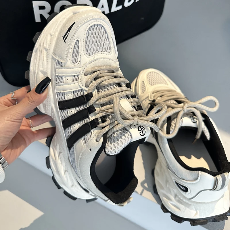 网面鞋子潮鞋时尚老爹鞋厚底百搭潮流跑步女鞋复古运动鞋夏季