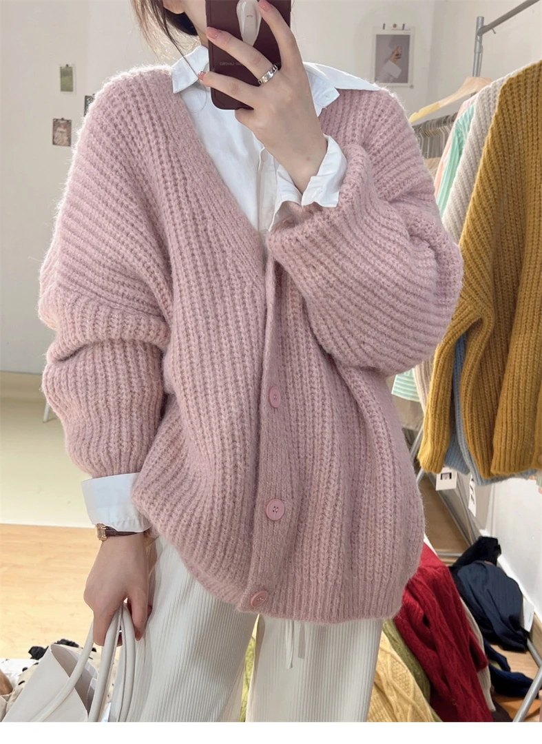 [编码121-160]秋冬极简风套头款慵懒风女生秋冬针织毛衣