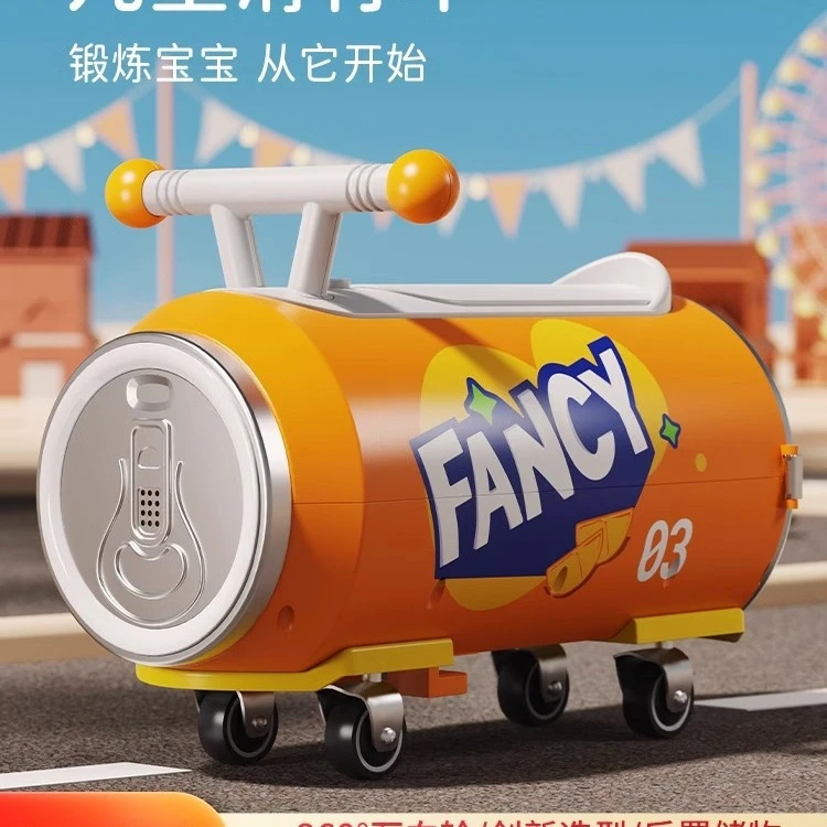 易拉罐花生车扭扭车溜溜儿童1一3岁宝宝一周岁礼物女男小孩半玩具