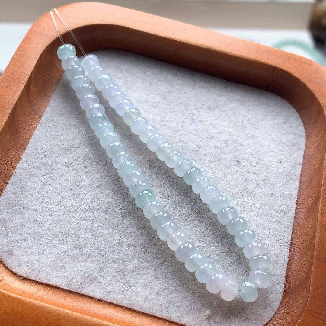 翡翠未镶嵌手串股珠马卡龙5.6