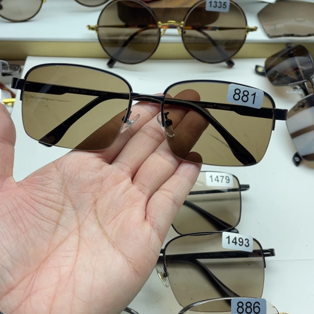 茶水晶半框眼镜 881