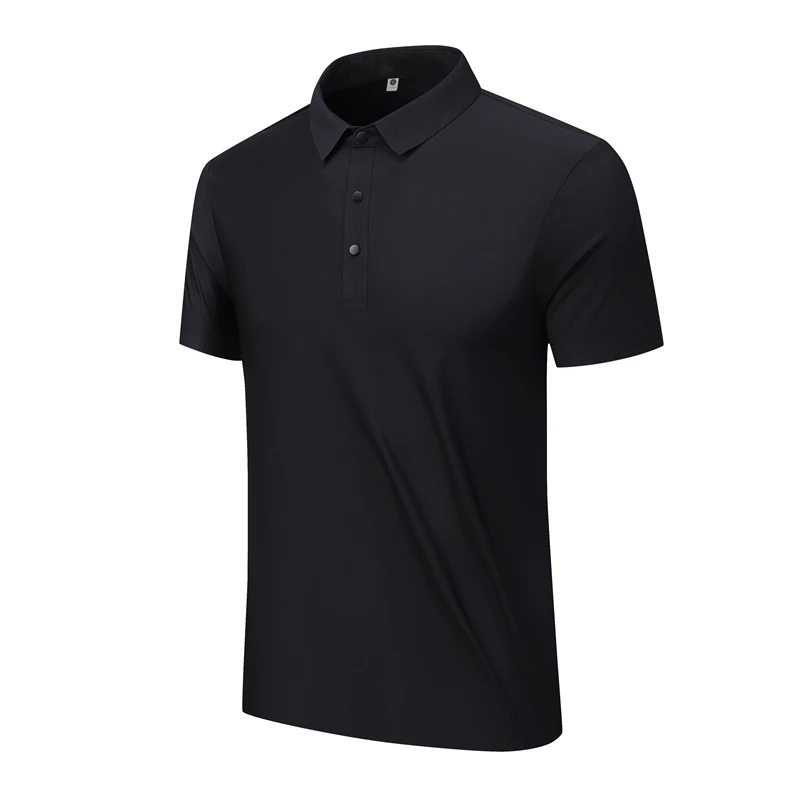 轻奢冰丝无痕夏季男士翻领短袖商务休闲修身200克T恤速干POLO衫速