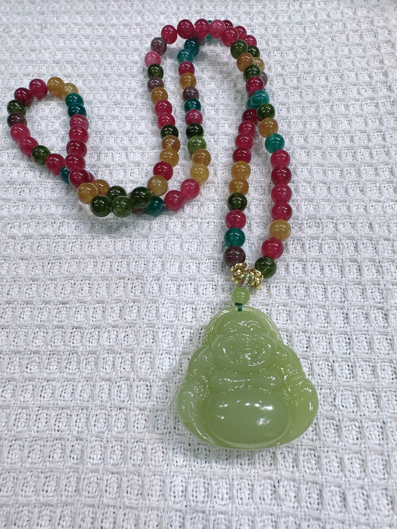 碧玺双面佛公毛衣链多圈手链（卡8）