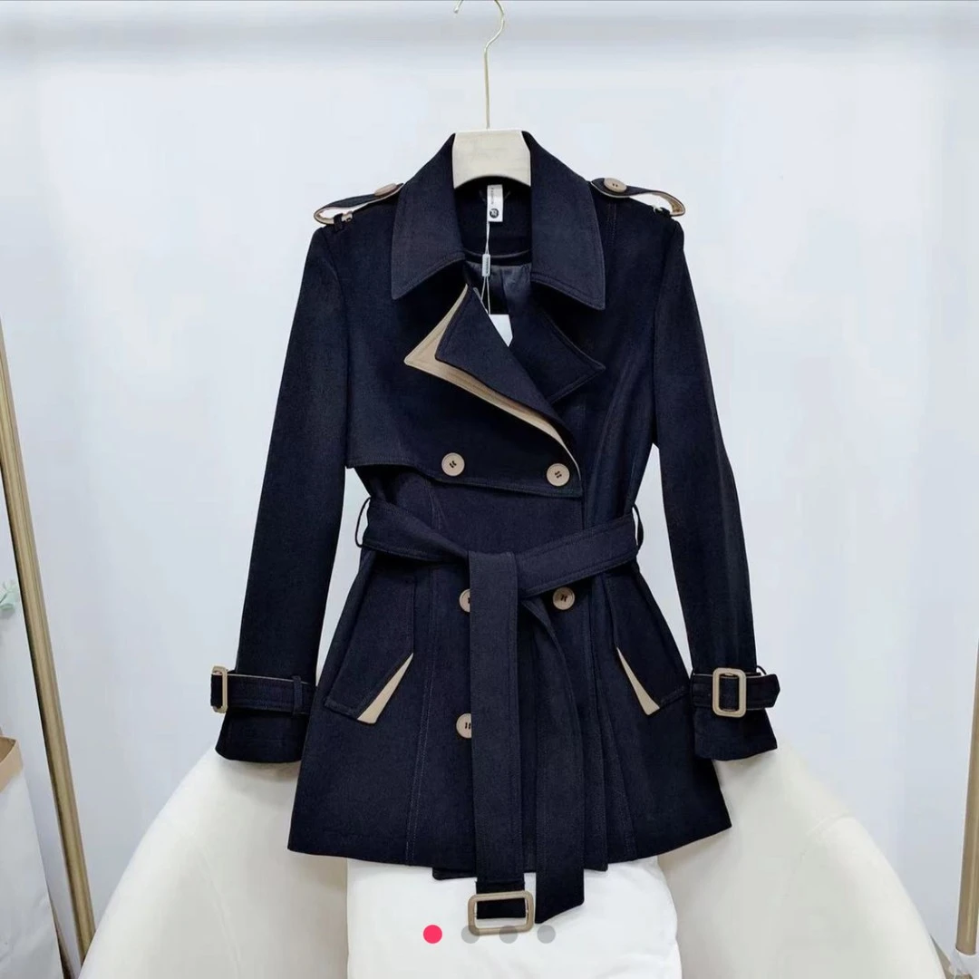 哥弟阿玛施正品蔻派35602新款女士风衣感经典百搭气质收腰显瘦外