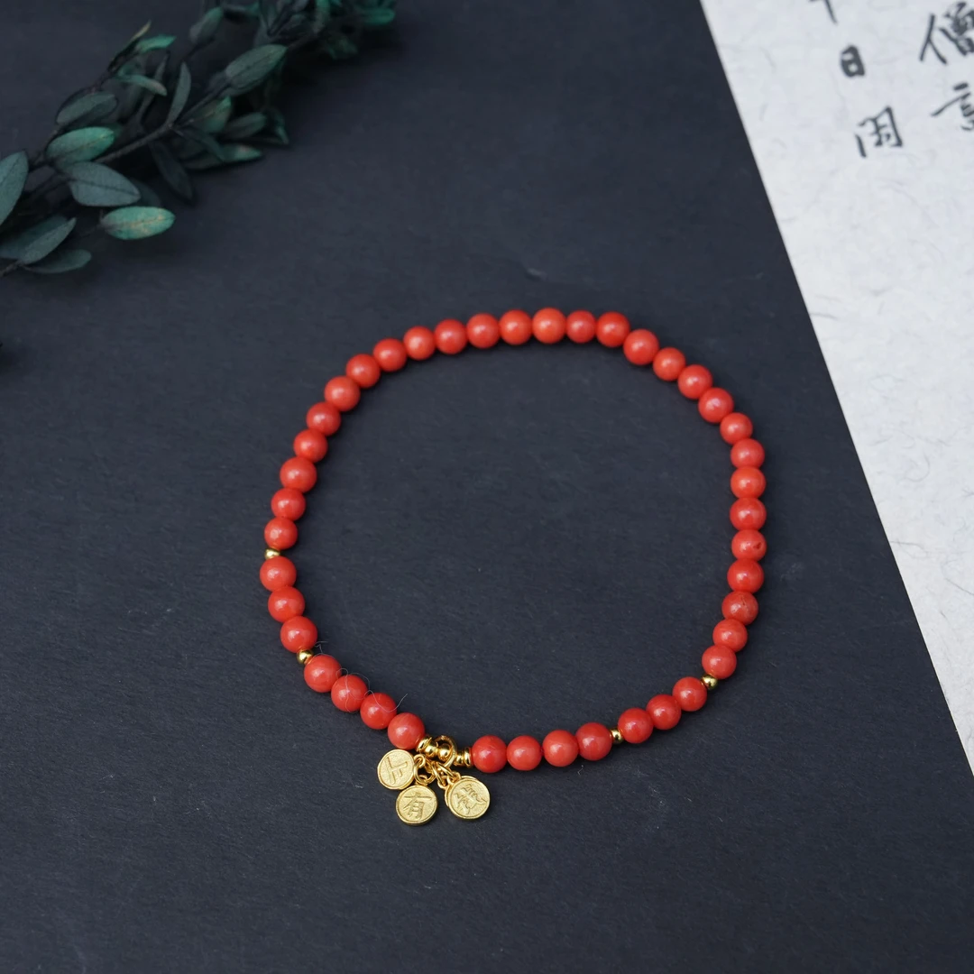 【央博玉专属】珊瑚手串-D5005TD-多样性发一