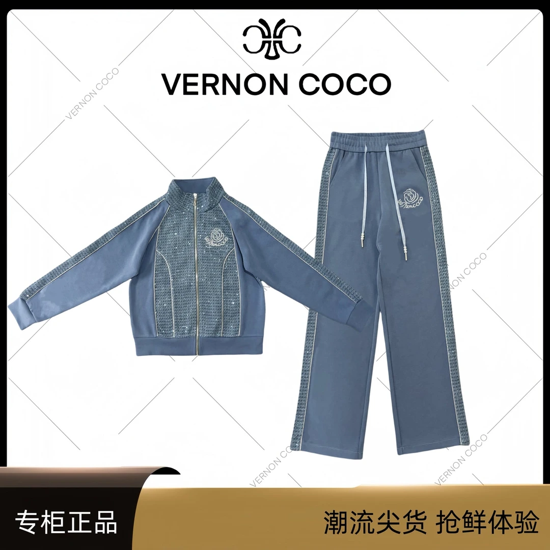 【VERNON COCO】Y30秋季拉链显瘦气质休闲运动套装VC277