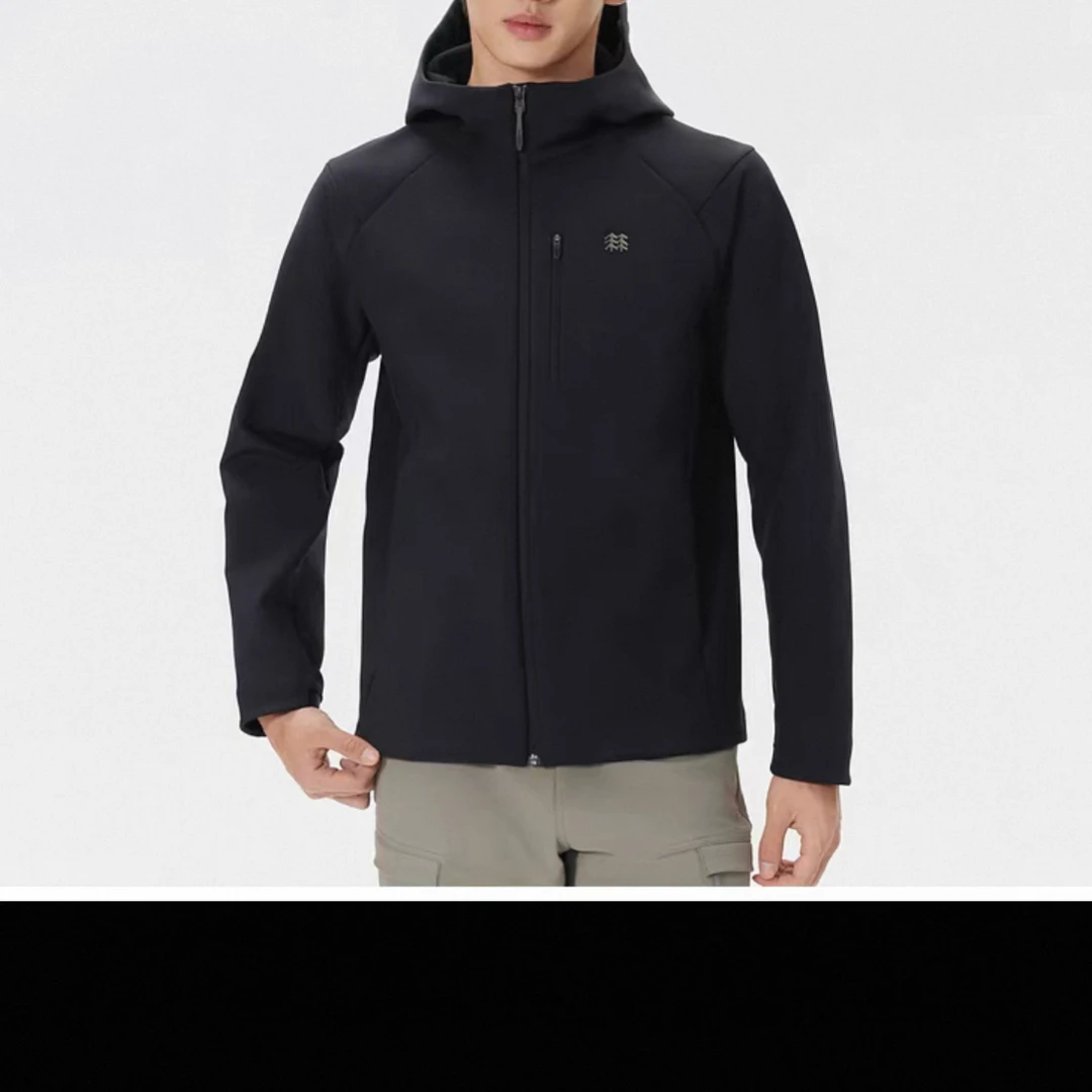 069KOLON SPORT可隆软壳防泼水防风保暖连帽拉绒软壳外套