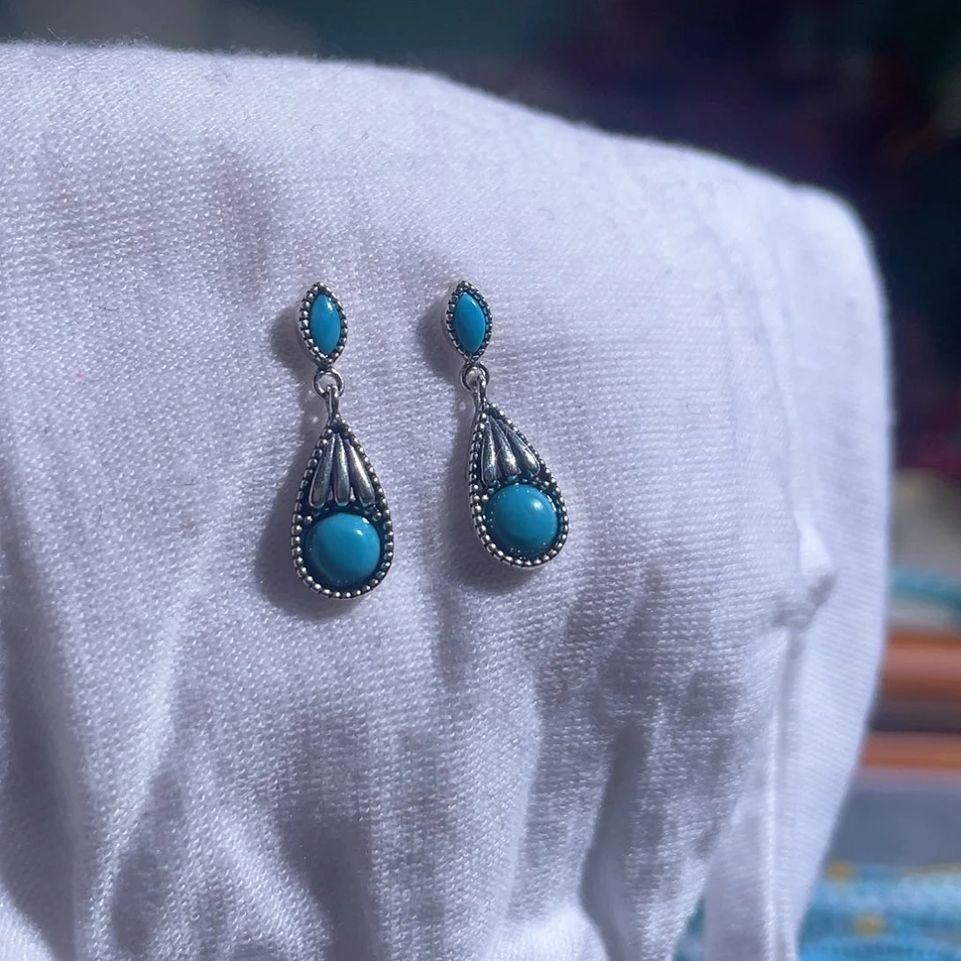 绿松石配饰银S925镶嵌