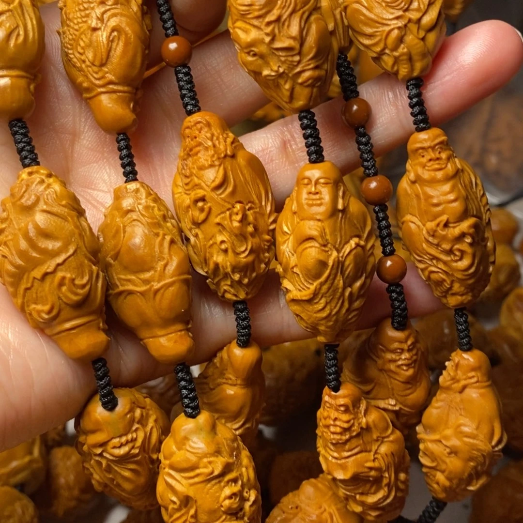 昊***聊手串/手链橄榄核骑兽十八罗汉脖挂