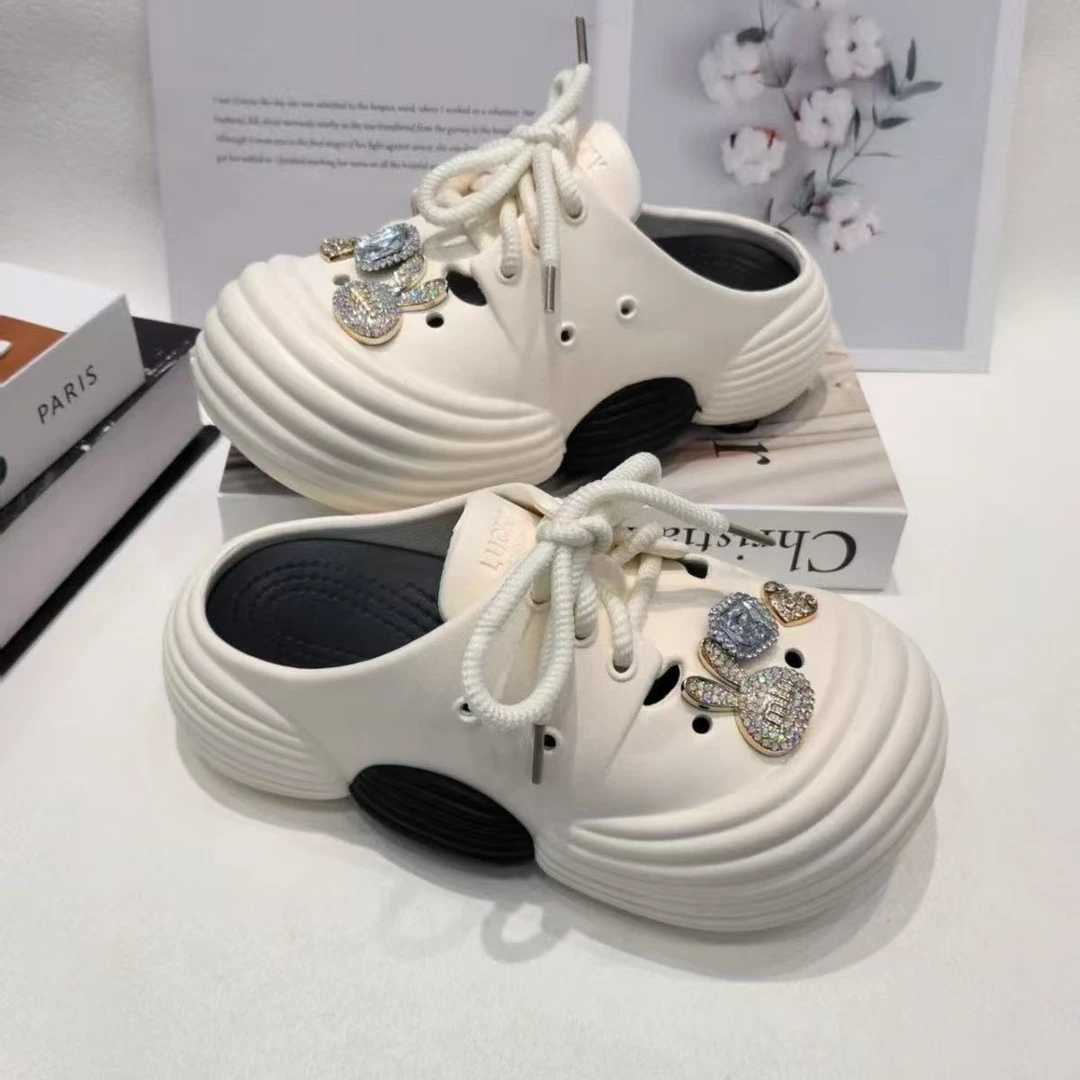 洞洞鞋2025新款爆款包头沙滩拖鞋夏季外穿居家可爱防滑女款增高拖