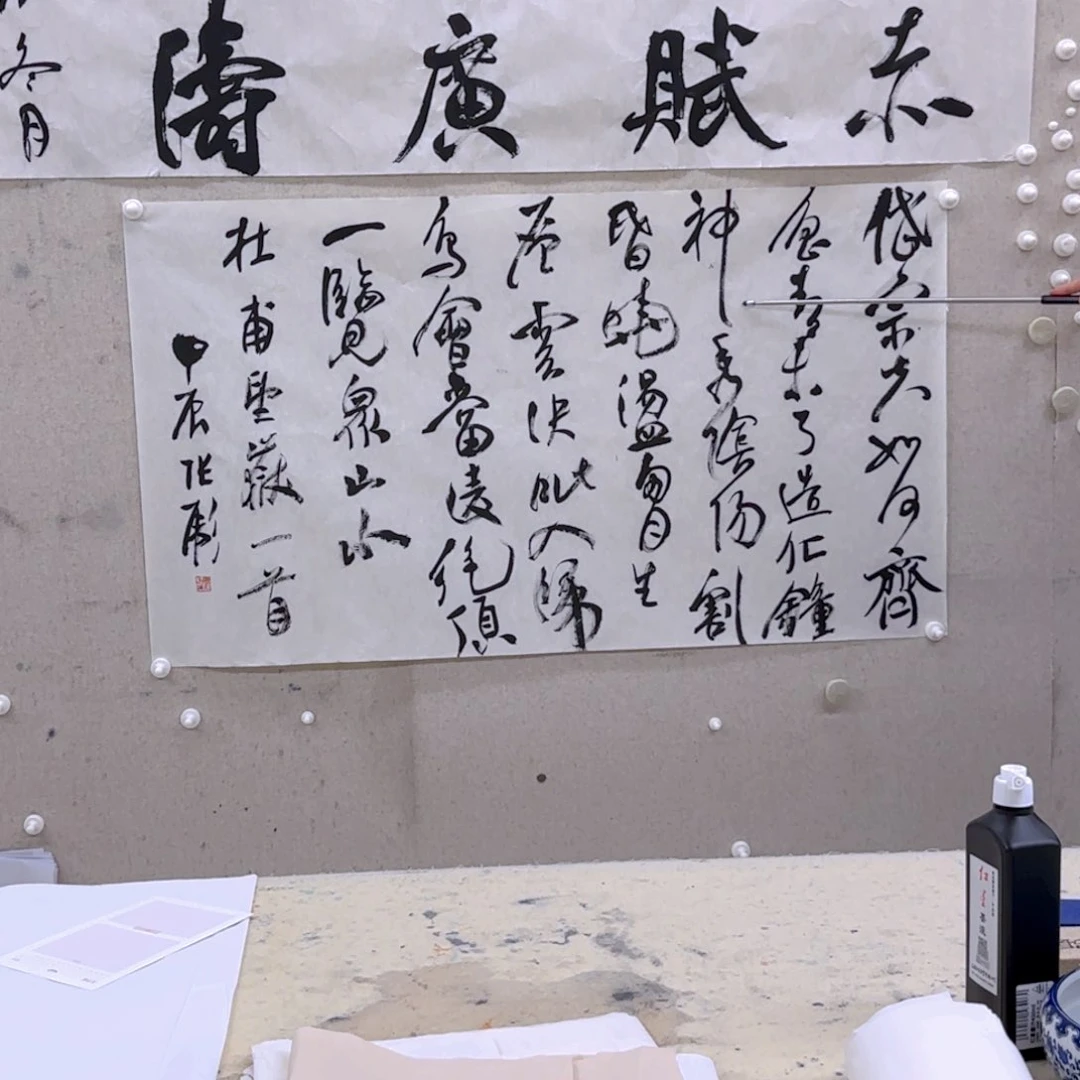 书法张彪书法 行草书 望岳