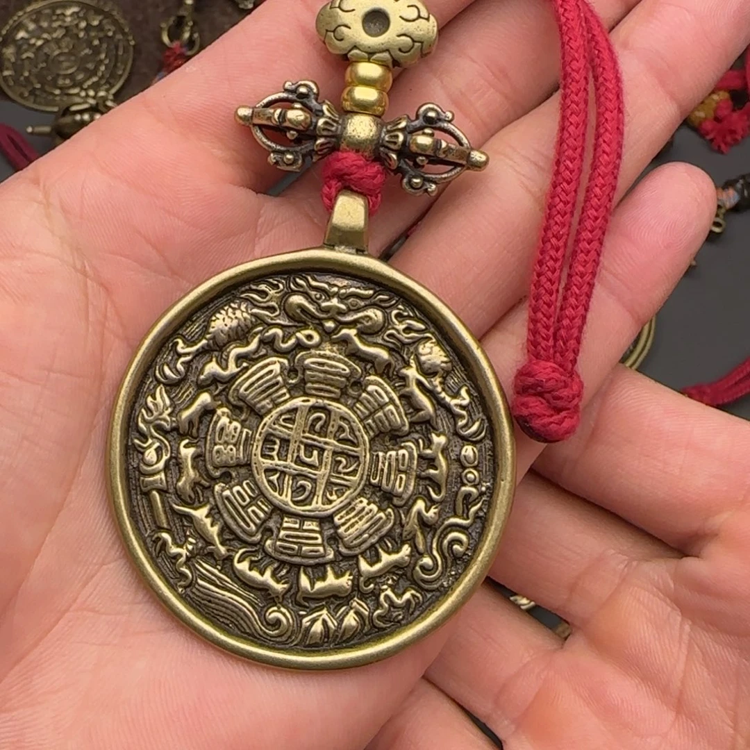 老铜九宫牌吊坠喜欢的来