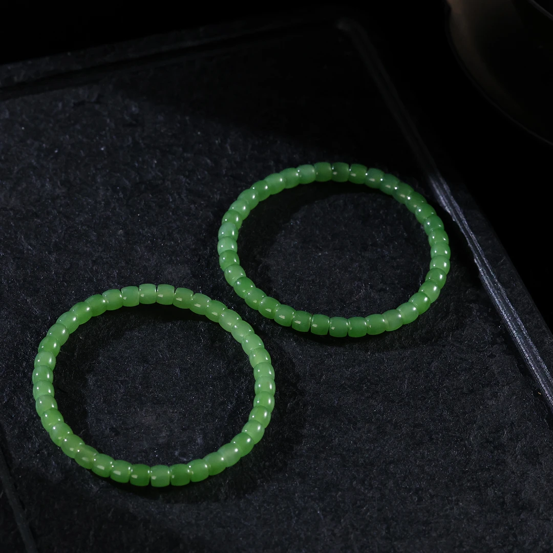 【思嘉】典藏系列 · 苹果绿直切手串 | 多样性发一 AE0099