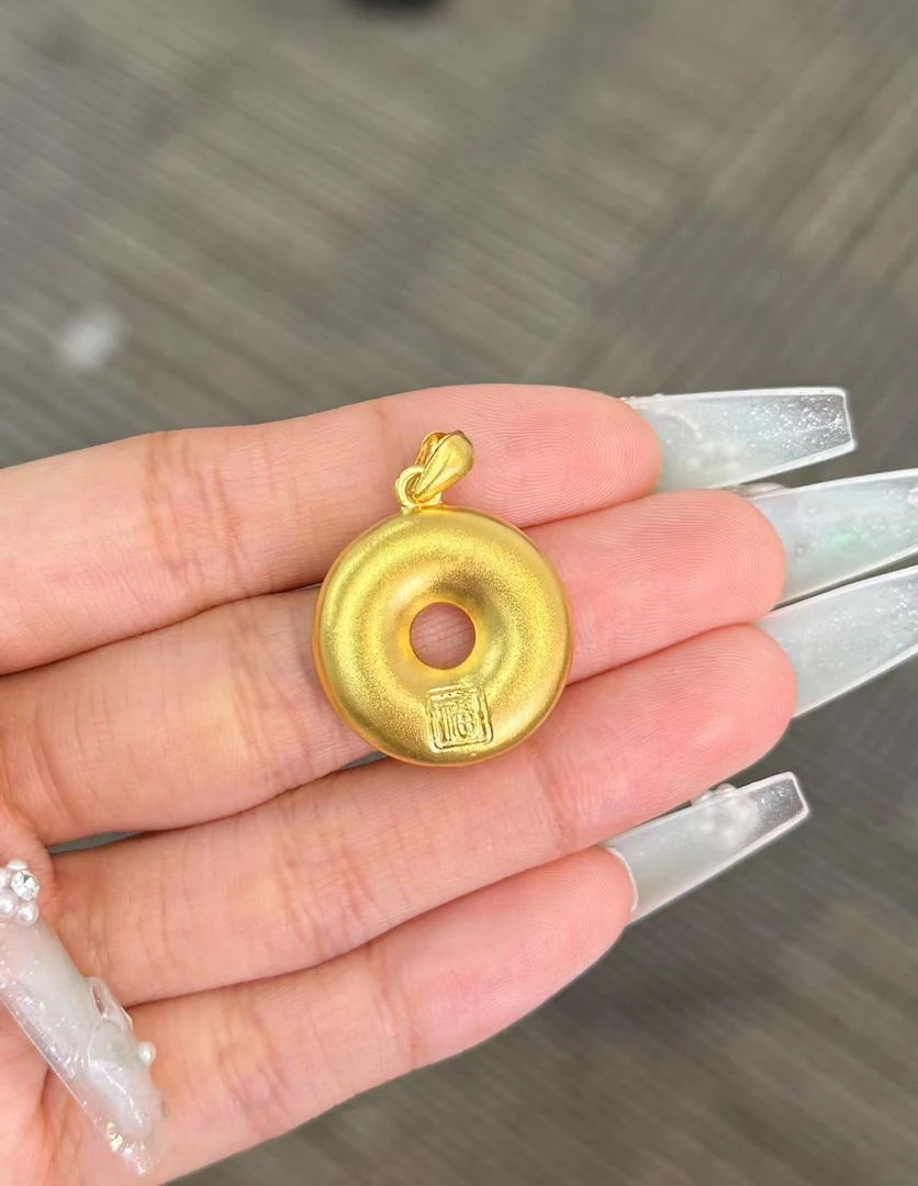 足金999  大版福平安扣吊坠