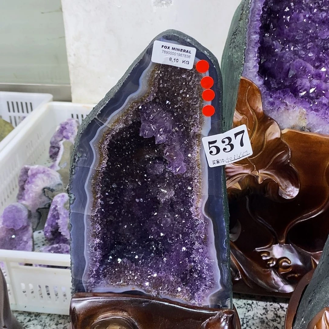 未镶嵌大型摆件（非配饰）水晶紫水晶537 紫水晶摆件 晶洞