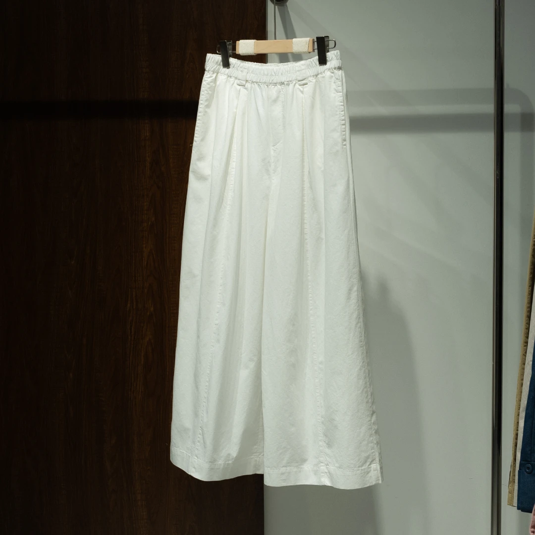 春季纯棉高腰阔腿裤女韩版简约薄款休闲裤显高显瘦遮肉直筒裤