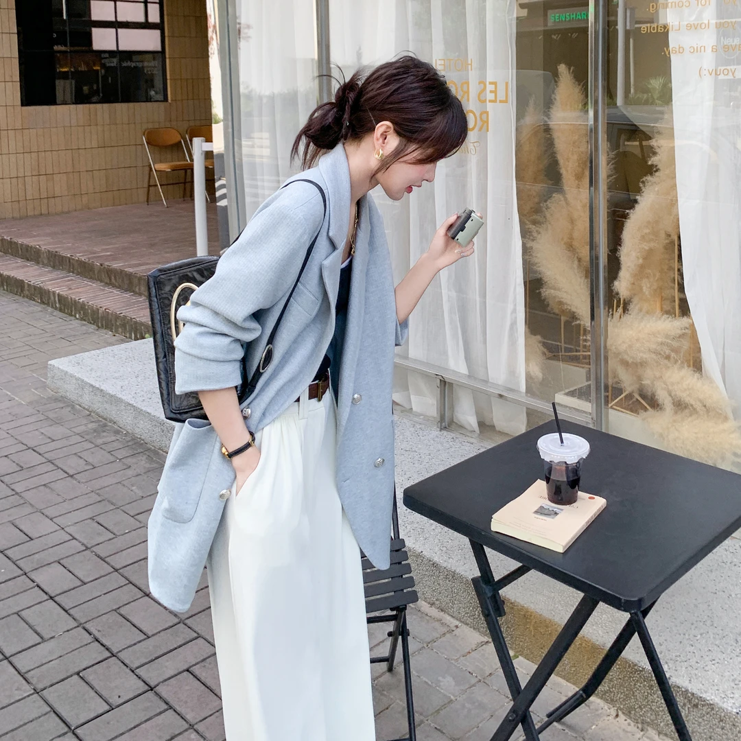 韩系chic通勤西装外套女春秋2025新款高级感慵懒风小个子休闲西服