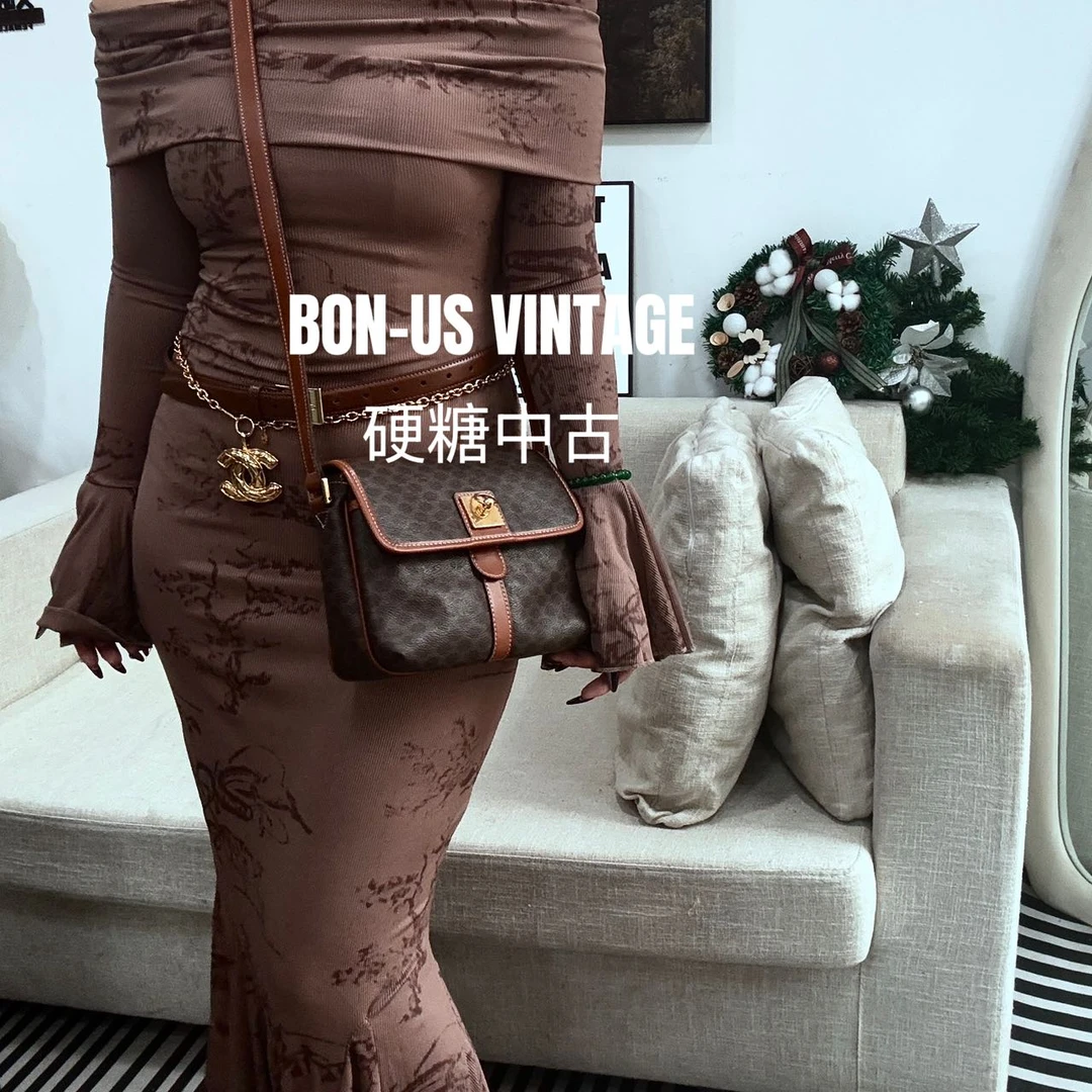 95新 Celine/思琳 617964/金牌马鞍包换配皮