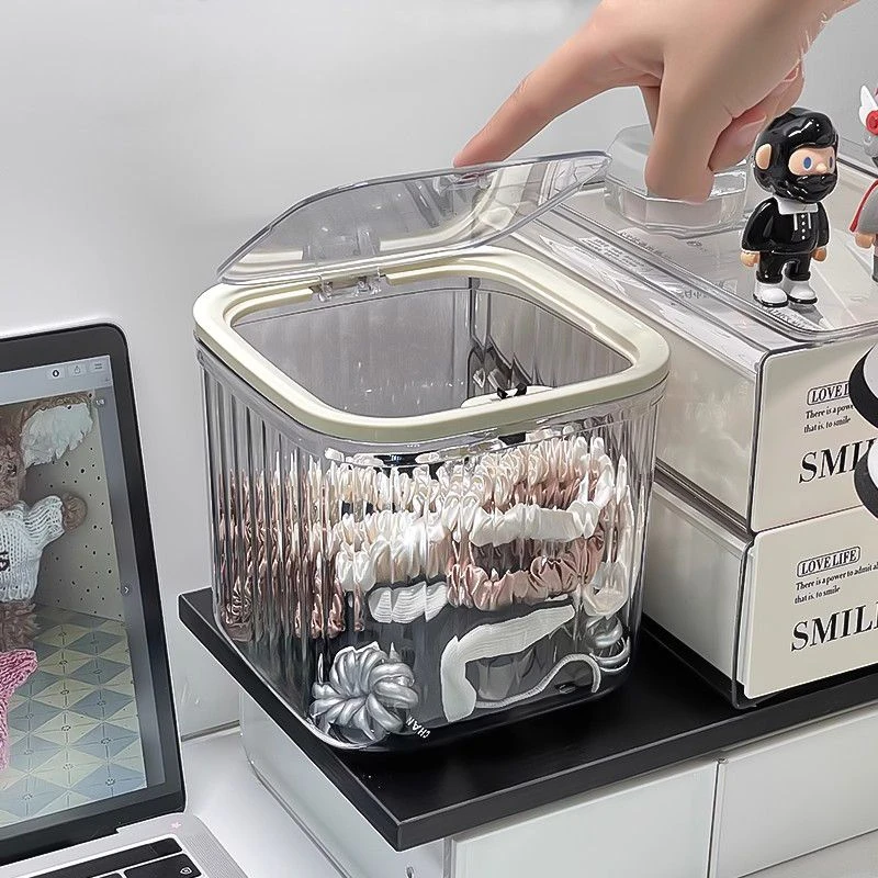 儿童发饰收纳盒大容量女生发卡发圈发夹头饰头绳皮筋桌面首饰盒L