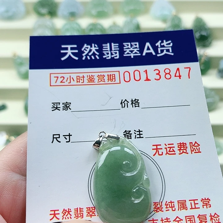 翡翠未镶嵌颈饰吊